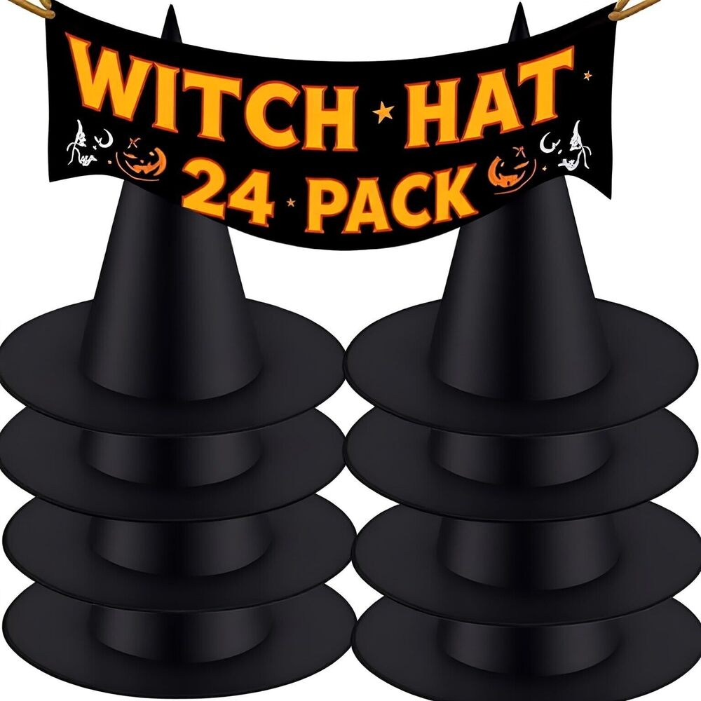 5000 Halloween Witch Hats, Halloween Decorations, Black Hanging Classic